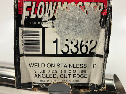 Flowmaster 15362 Exhaust Pipe Tip 3'' Angle Cut Polished Stainless Steel