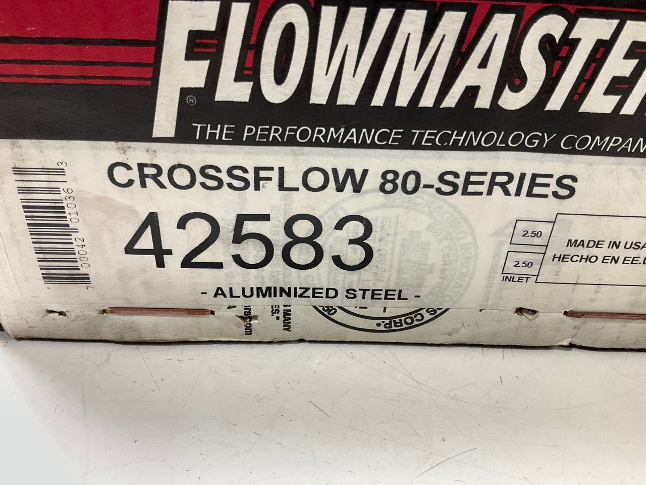 Flowmaster 42583 80 Series Cross-flow Muffler 2.5'' Offset In 2.5'' Dual Out