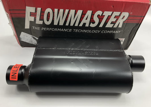 Flowmaster 942541 40 Series Delta Flow Muffler, 2.5'' In / Out, 19'' Long, BLACK