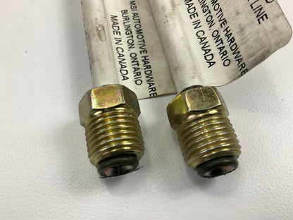 (5) FMSI 3026416 1/4'' Gold Adapter Tube Lines 7/16-24 To 1/2-20 Thread, Set Of 5