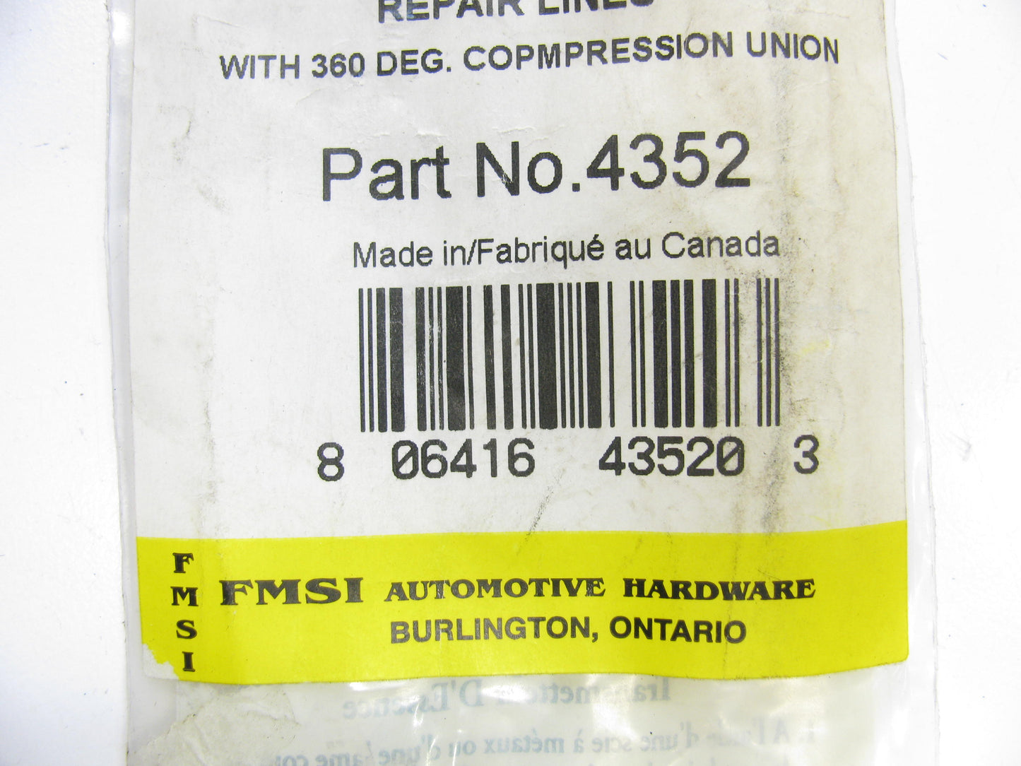 Fmsi 4352 Fuel Repair Line 5/16'' X 10'' - Tank Hose 14mm X 1.5 Female Ends