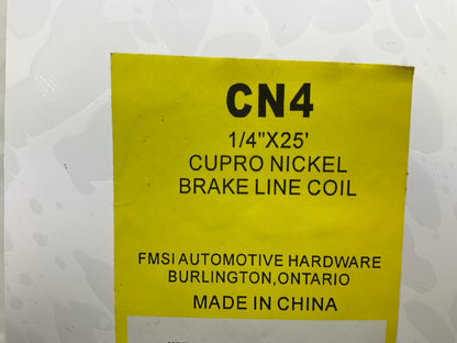 FMSI CN4 Copper Brake Line 1/4 X 25 Feet Cupro Nickel 25' Tubing Coil