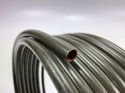 25 FEET - FMSI PVF6 3/8'' PVF Coated Steel Brake, Fuel, Transmission Line Tubing
