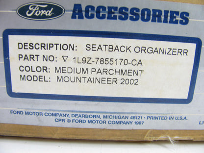 OEM Ford Med Parchment Seat Back Organizer 1L9Z7855170CA For 2002 Mountaineer