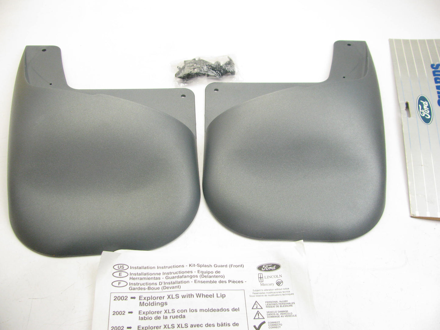 OEM Ford Front Splash Mud Guards 2L2Z16A550AAB - 2002-2003 Explorer (Cool Grey )
