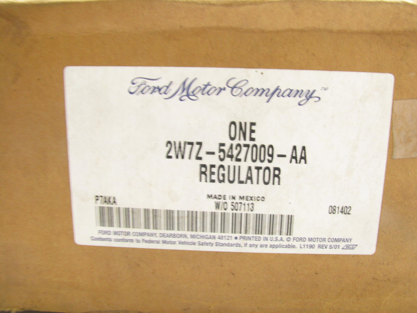 NEW - OEM Ford 2W7Z-5427009-AA Rear Left Window Regulator