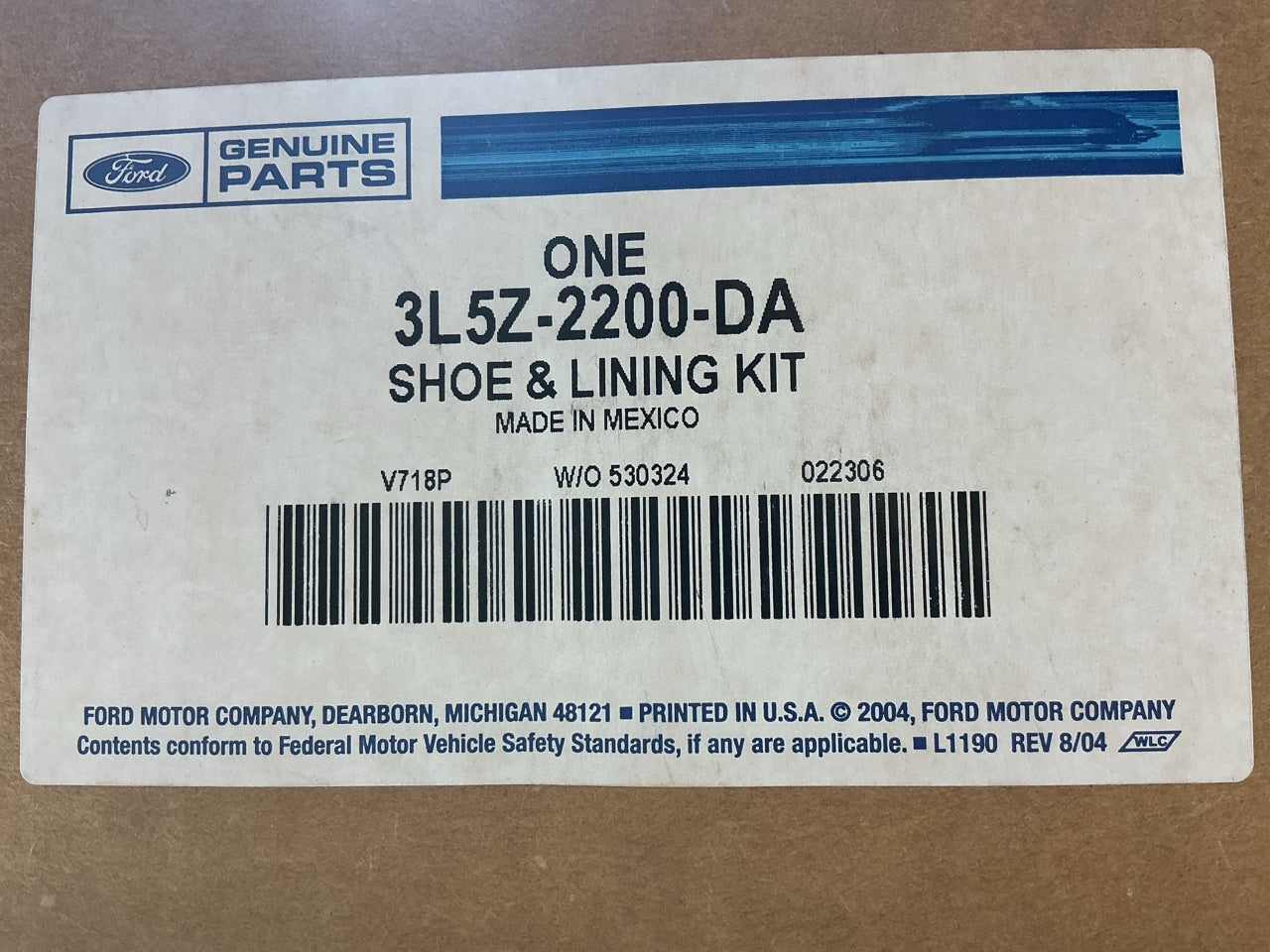 NEW - OEM Ford 3L5Z-2200-DA Rear Drum Brake Shoes For 2003-2006 Ranger