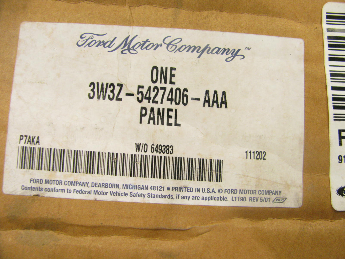 NEW Ford 3W3Z-5427406-AAA REAR RIGHT Interior Door Panel 03-04 Grand Marquis