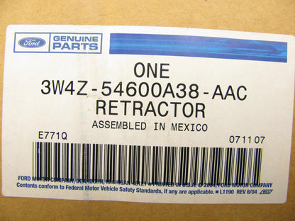 NEW - OEM Ford 3W4Z-54600A38-AAC Center Seat Belt - 2003-2004 Lincoln LS