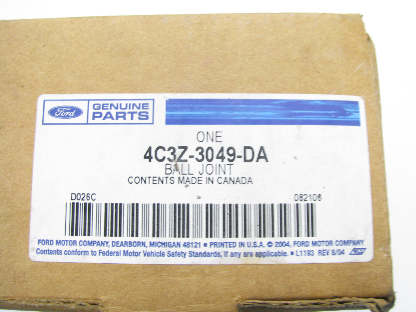 NEW - OEM Ford 4C3Z-3049-DA Suspension Ball Joint - Front Upper