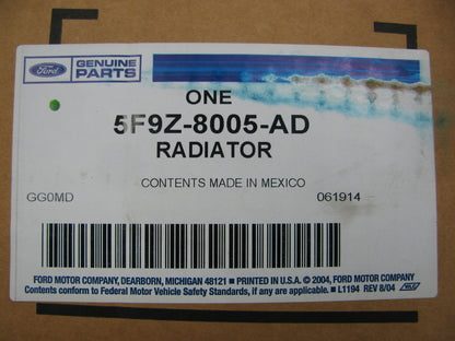 NEW - OEM Ford 5F9Z-8005-AD Radiator 2005-07 Five Hundred Freestyle Montego 3.0L