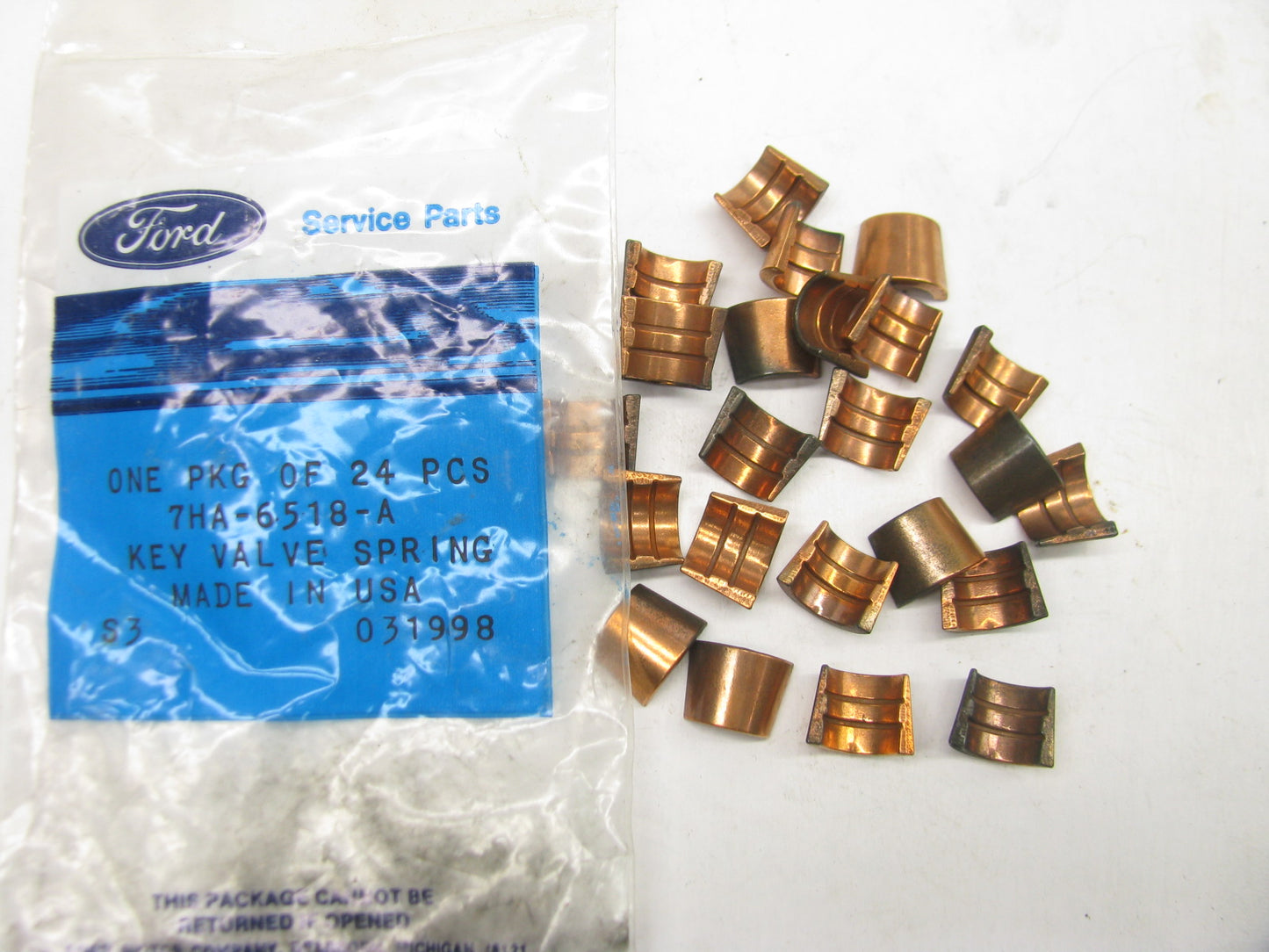 (24) NEW OEM Ford 7HA-6518-A Valve Keepers 9N 2N 8N NAA 501 600 700 800 Tractor