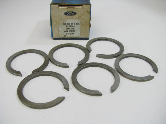 (6) NOS Ford 8L-7064-A 3 Speed Output Snap Rings 1964-1966 Mustang