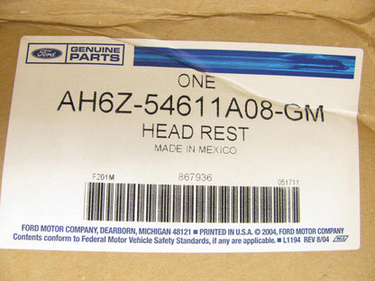 NEW - OEM Ford AH6Z-54611A08-GM Seat Headrest Front 2010 Lincoln MKZ