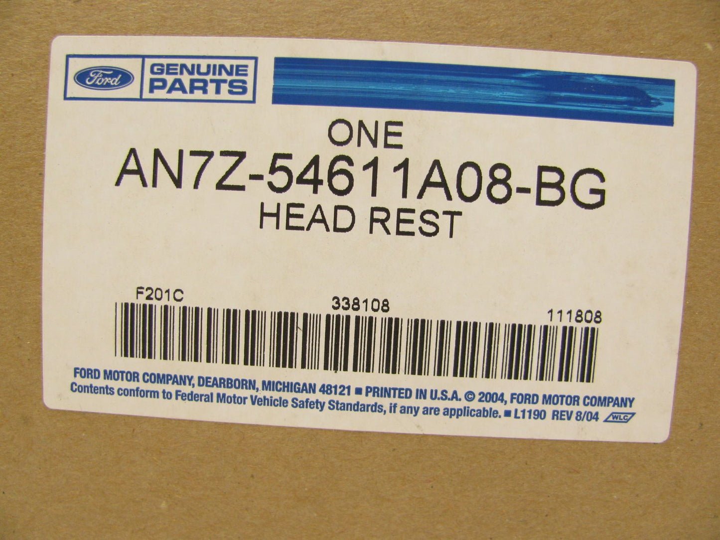 NEW - OEM GENUINE Rear LEFT Or RIGHT Headrest For 2010 Milan Camel Color
