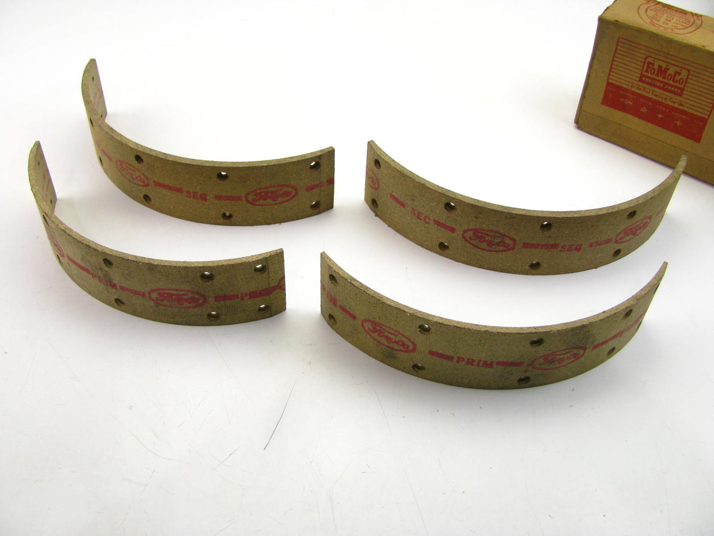 NOS - OEM Ford B6A-2007-A Front Brake Shoe Lining Kit 1955-1959 Ford