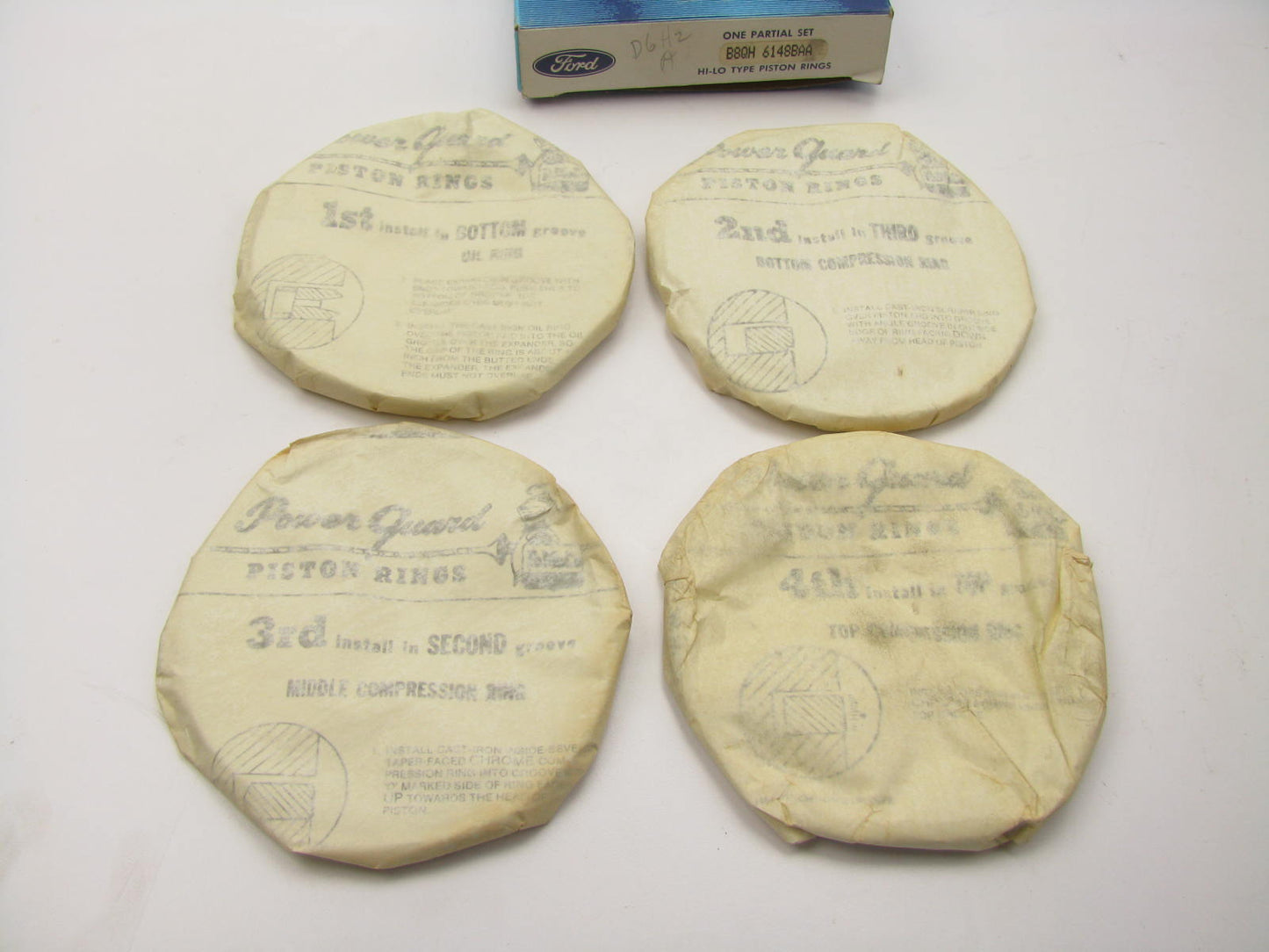 NEW - OEM Ford B8QH-6148-BAA Partial Piston Rings Set - Standard 1958-75 477 534