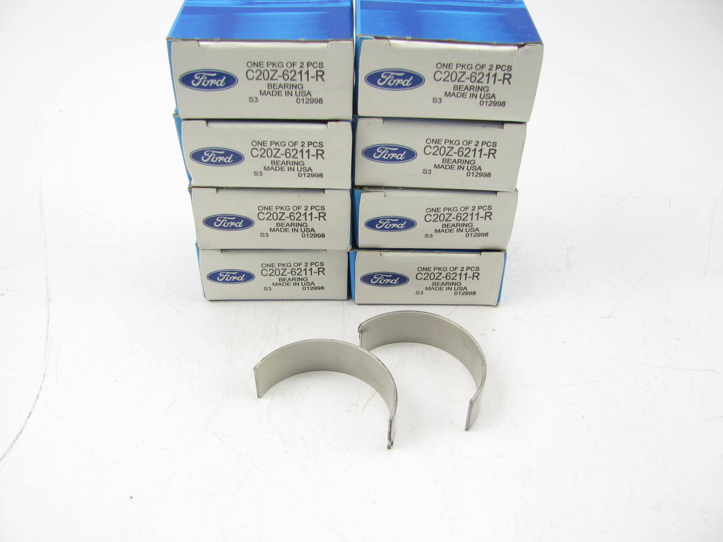 (8) Ford C2OZ-6211-R Connecting Rod Bearings - Standard 1965-1972 260 289 302 V8