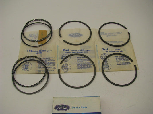DOES (2) PISTONS - OEM Ford C3AZ-6148-F STANDARD Piston Rings Ford 289 302 V8
