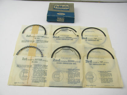 DOES (2) PISTONS - OEM Ford C3OZ-6148-A Piston Rings STD 1963-1983 200 250-L6