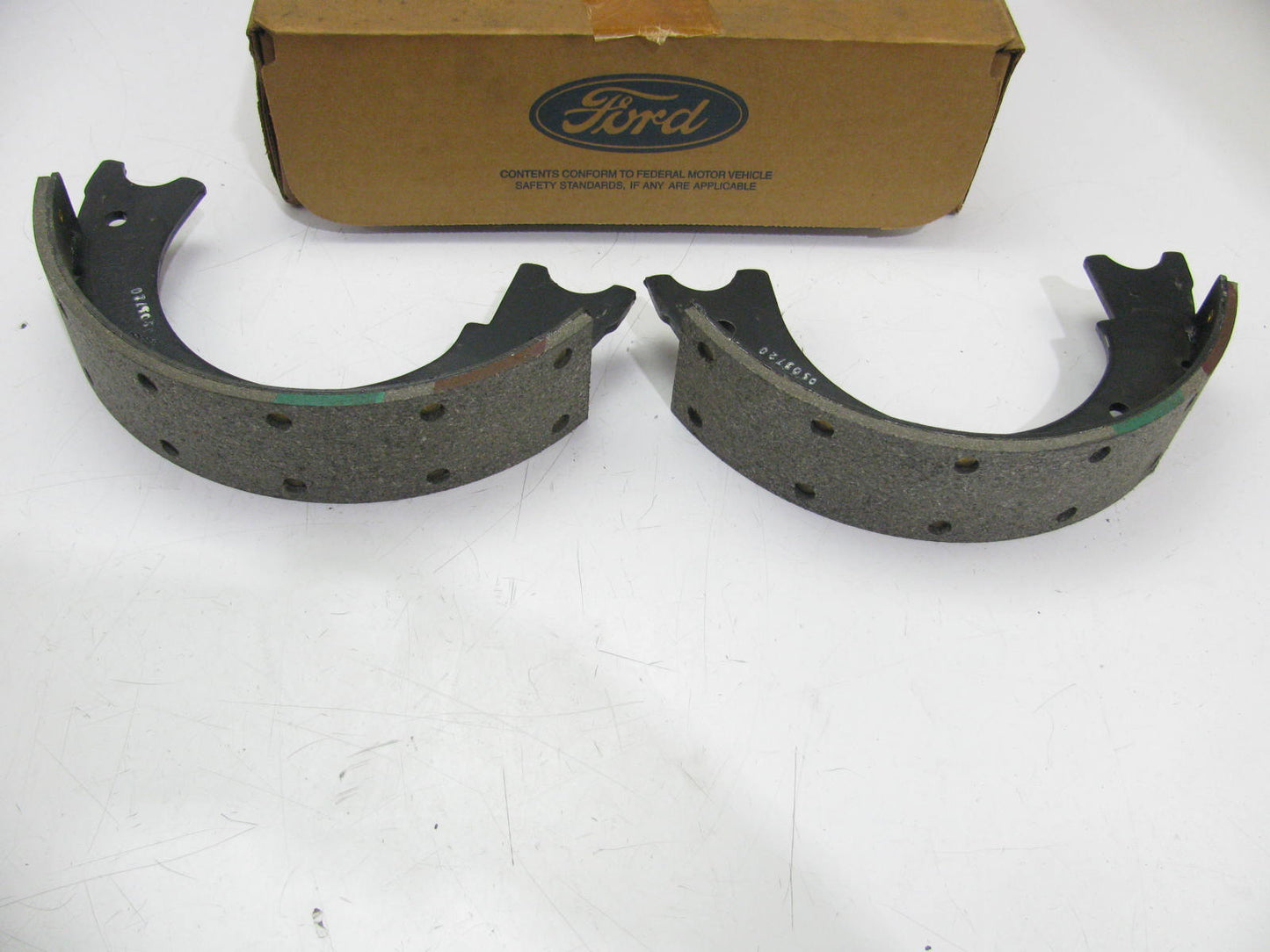 NOS OEM Ford C3TZ-2648-A 9x2'' Parking Brake Shoes - 1964-1966 F350 4-speed M/T