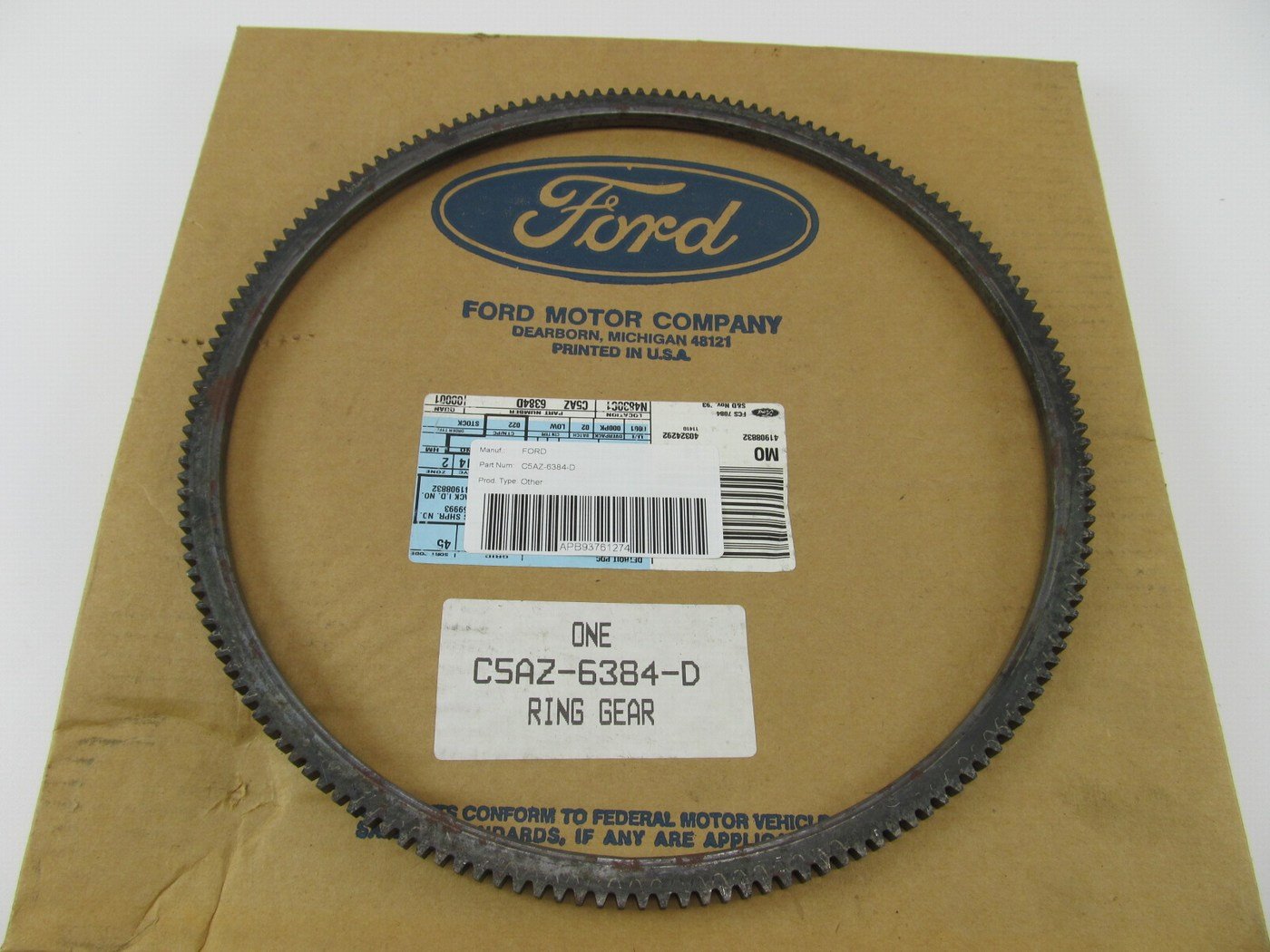 NEW - OEM FORD C5AZ6384D Clutch Flywheel Ring Gear