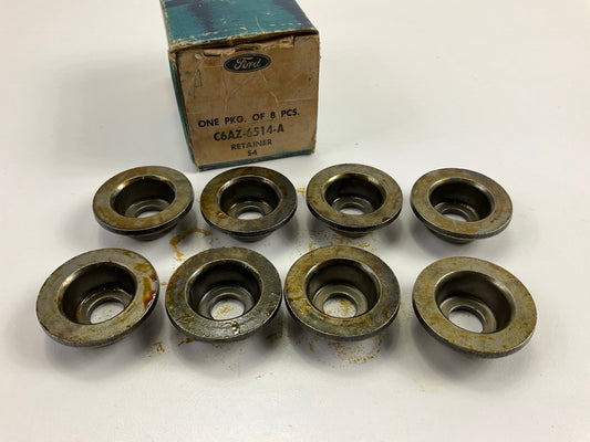 (8) NOS - OEM Ford C6AZ-6514-A Valve Spring Retainer For 1958-1977 332-428 FE