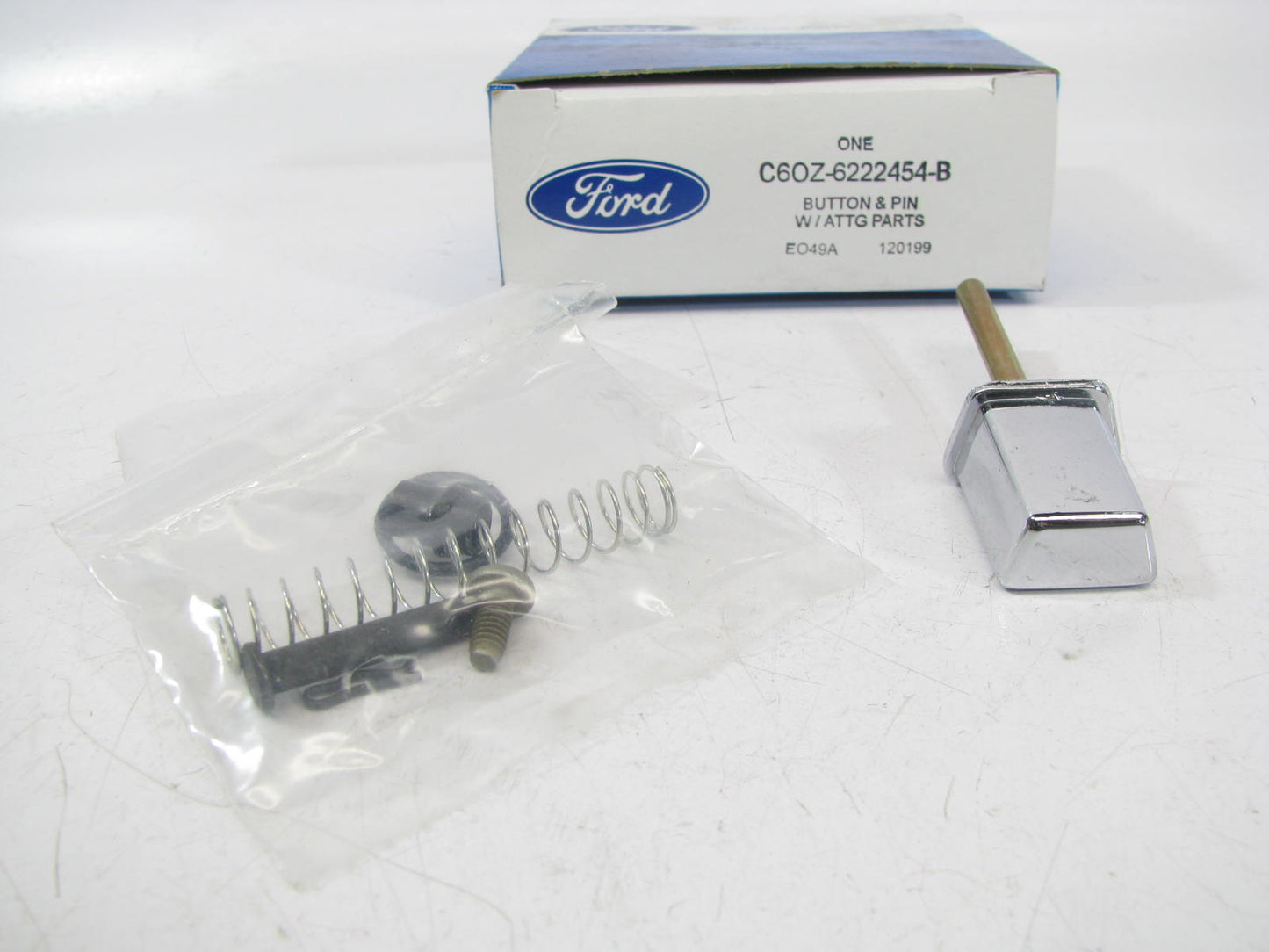 NEW - OEM Ford C6OZ-6222454-B Front Door Handle Button Kit 66-71 Fairlane Torino