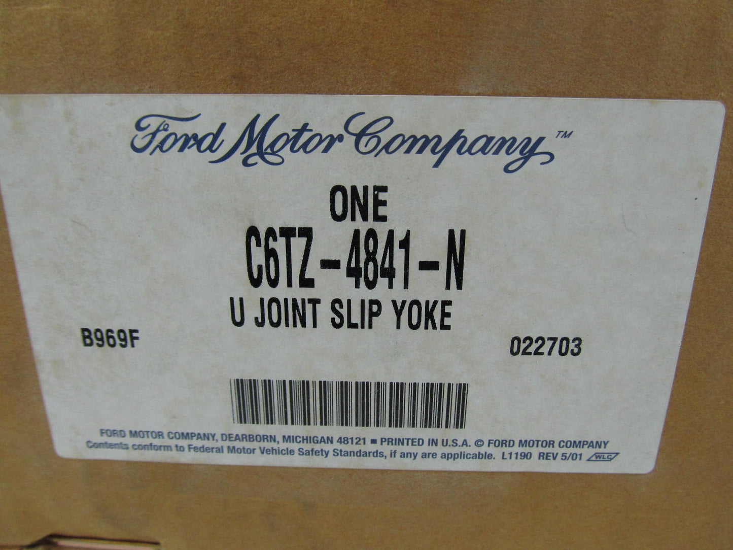 Ford C6TZ-4841-N Drive Shaft Slip Yoke 1710 Series, Full Round Replaces 6-3-2651