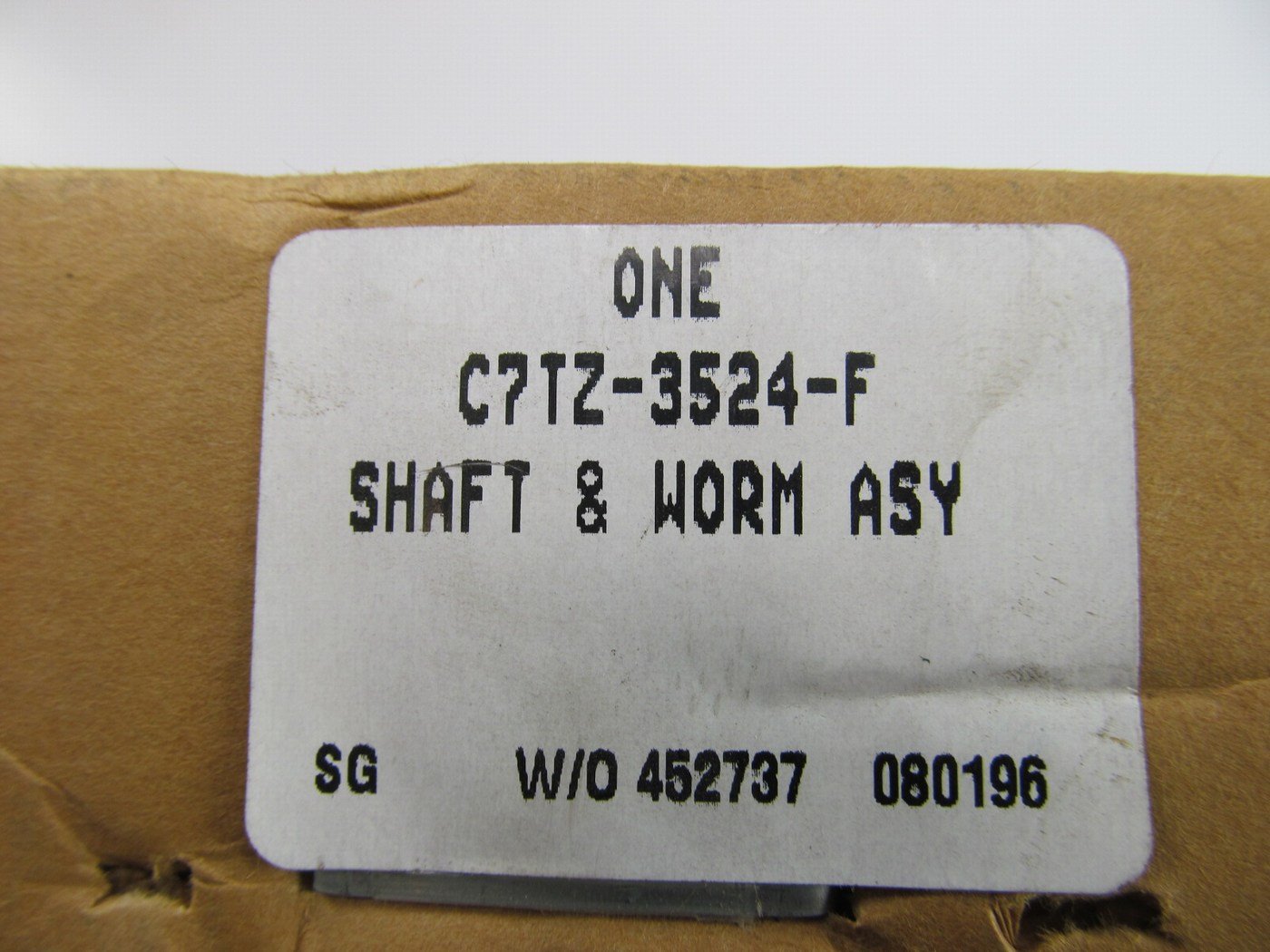 NOS 1967-1972 Ford F100 4WD MANUAL Steering Gear Shaft & Worm Assy. C7TZ-3524-F