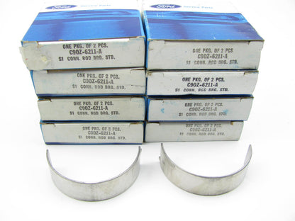 (8) NEW - OEM Ford C9OZ-6211-A Connecting Rod Bearings STD 1969-1996 351W 5.8L