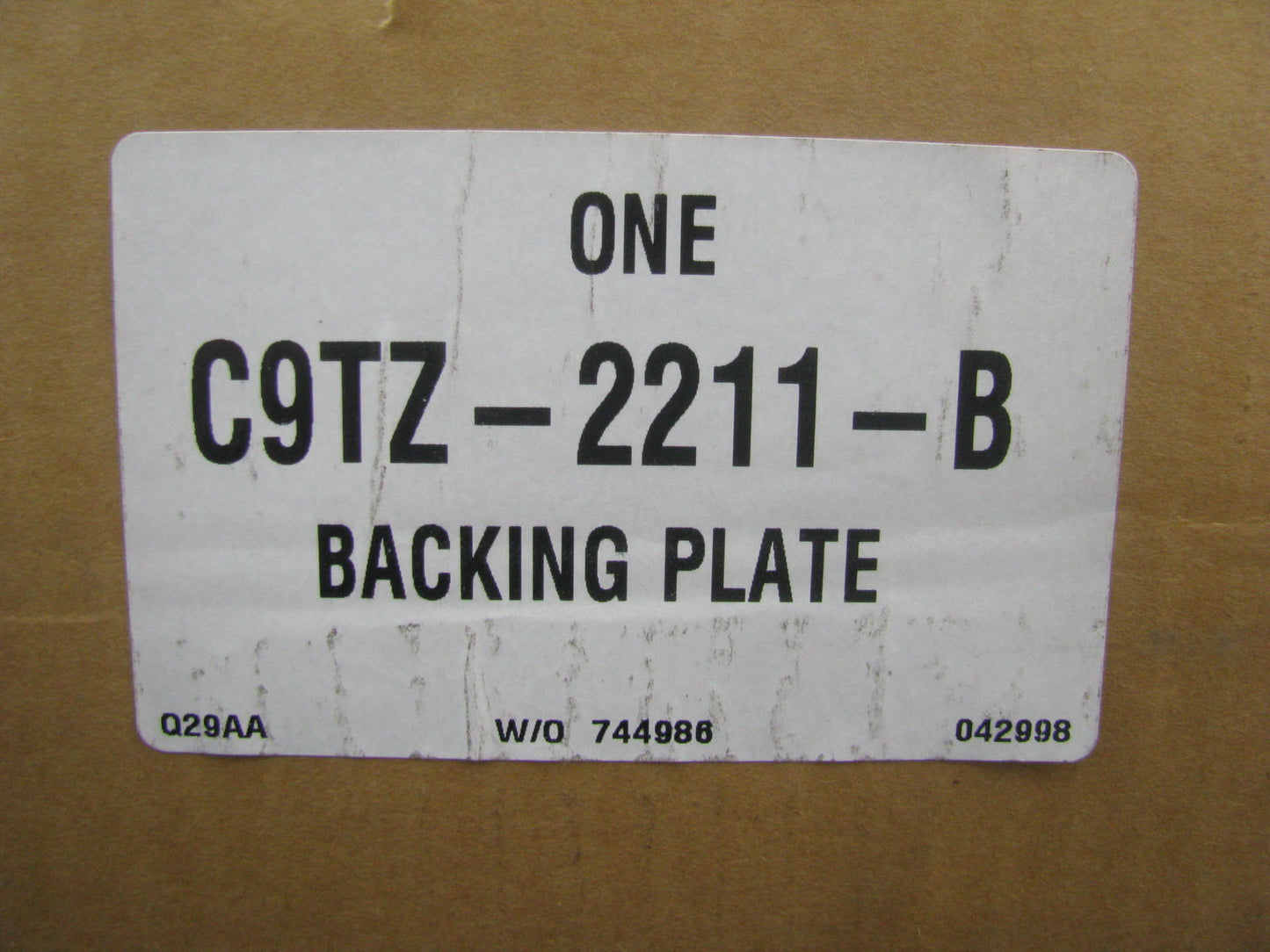 NEW OEM Ford C9TZ-2211-B Rear Right Drum Brake Backing Plate 1968-80 Wagner 15x6