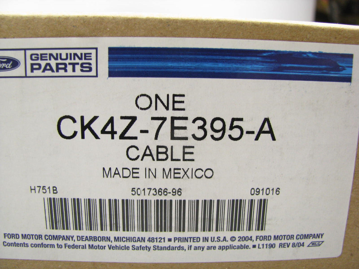 NEW GENUINE OEM Ford CK4Z-7E395-A Auto Trans Gear Shift Cable 15-16 Transit Van