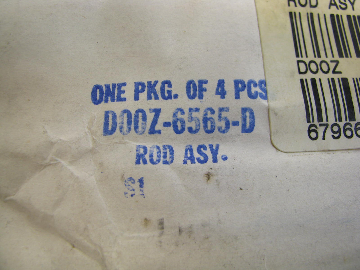 (4) NEW - OEM Ford D0OZ-6565-D Engine Push Rods .060'' O/S 1969-1980 302
