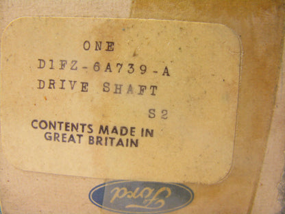 NOS - OEM Ford D1FZ-6A739-A Auxiliary Drive Shaft 1971-1973 2.0L-L4