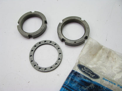 NEW - OEM Ford D2TZ-1198-A Front Spindle Lock Nut Kit - Dana 44