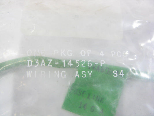 NEW - OEM Ford D3AZ-14526-P Fusible Link Wire Assembly - 9'' Long 14 Gauge Green