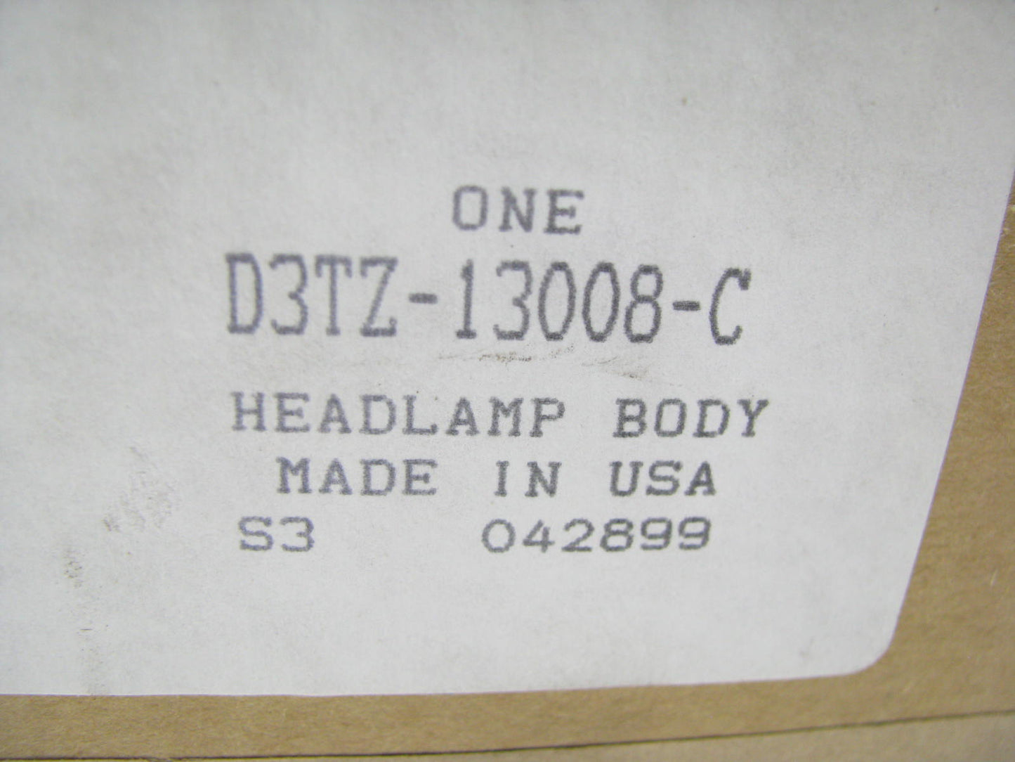 NOS OEM Ford D3TZ-13008-C Headlight Headlamp Bucket 1973-up Truck