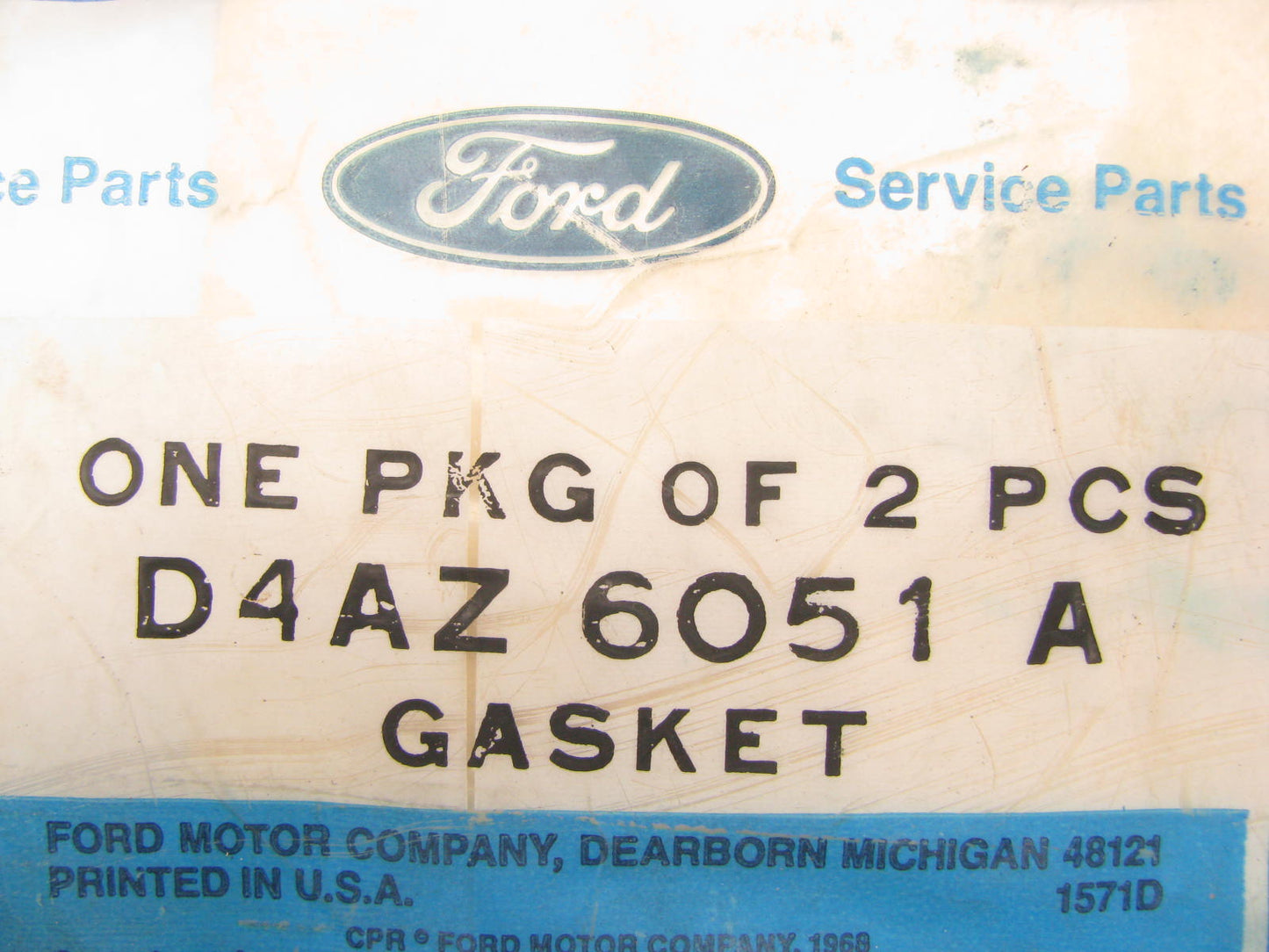 (2) NEW - OEM Ford D4AZ-6051-A Cylinder Head Gasket 1970-1979 351C 351M 400
