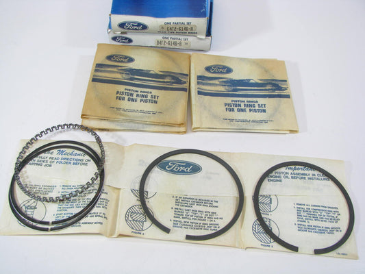 NEW - OEM Ford D4FZ-6148-A Engine Piston Ring Set - Standard 1974-1984 2.3L-L4