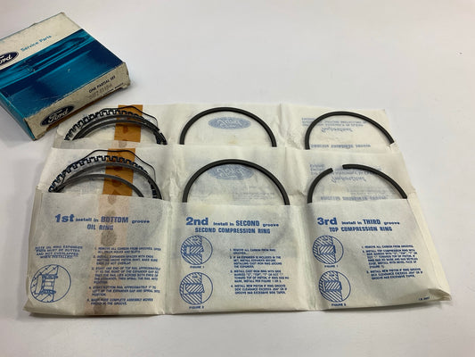 DOES 2 PISTONS - Ford D4FZ-6148-A Partial Piston Rings (STD) 1974-1984 2.3L-L4