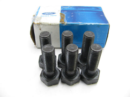 (6) NEW - OEM Ford D4FZ-6379-A Crankshaft Flywheel Bolt, 1974-1995 2.3L-L4
