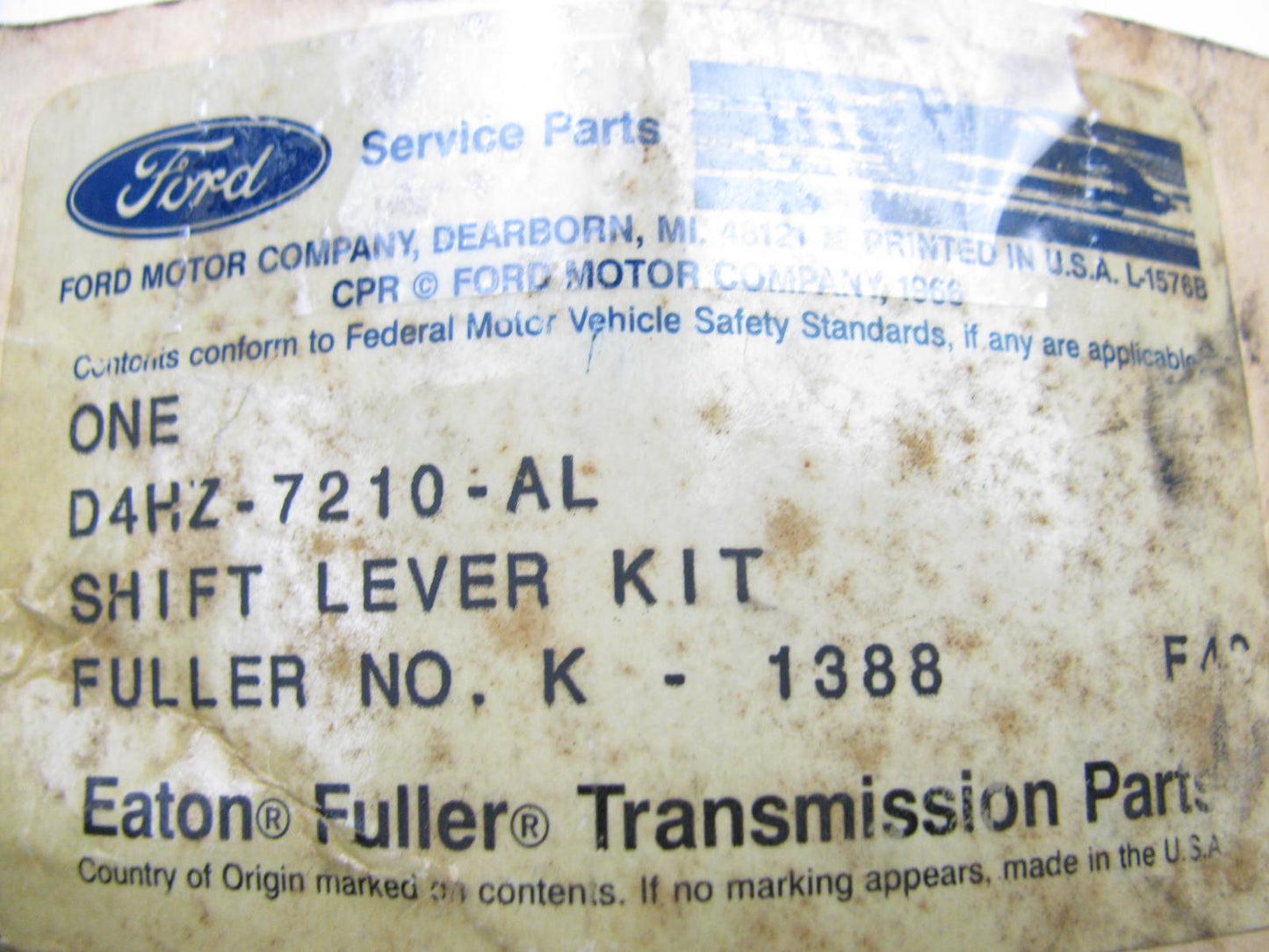 NEW - OEM Ford D4HZ-7210-AL Transmission Shift Lever For Fuller K1388