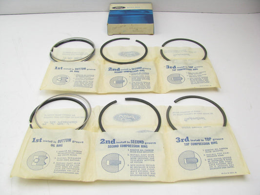 DOES (2) PISTONS - OEM Ford D4TZ-6148-H Piston Rings 040 OVER 1974-1975 FORD 360