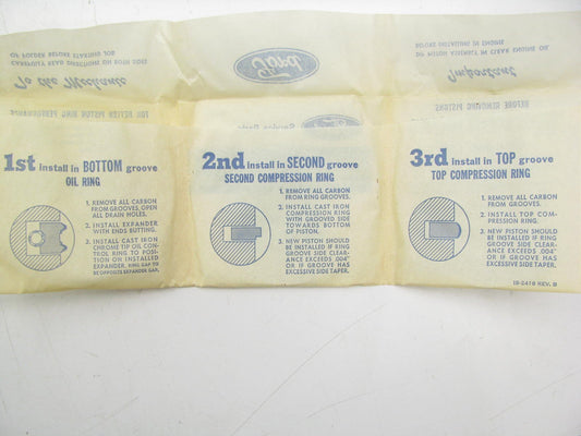 DOES (2) PISTONS - OEM Ford D4TZ-6148-H Piston Rings 040 OVER 1974-1975 FORD 360