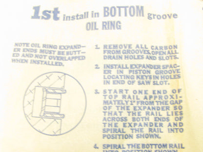 NEW - OEM Ford D4TZ-6148E Partial Piston Rings - Standard 1974-75 Ford 360-V8