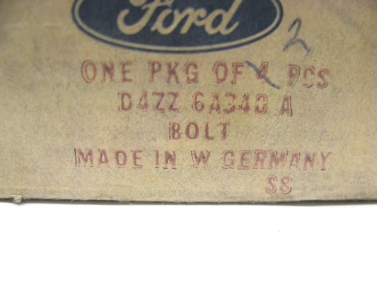 (2) NEW - OEM Ford D4ZZ-6A340-A Engine Crankshaft Pulley Bolt 1974-1986 2.8L-V6