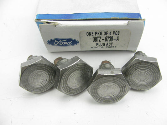 (4) NEW - OEM Ford D8TZ-6730-A Engine Oil Drain Plug