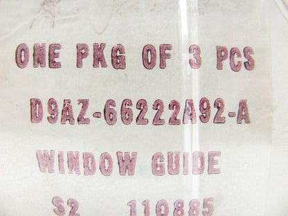 (3) NEW - OEM Ford D9AZ-66222A92-A Lower Window Guide For 1979-1981 LTD