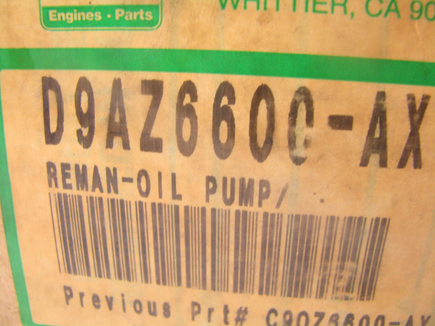 REMAN - OEM Ford D9AZ6600-AX Engine Oil Pump 1969-1996 351W 5.8L-V8